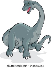 Long neck dinosaur vector illustration suitable for your graphic design project