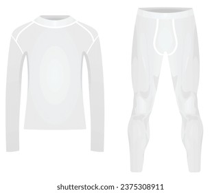 Long neck t shirt and leggings. vector