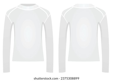 Long neck t shirt. vector