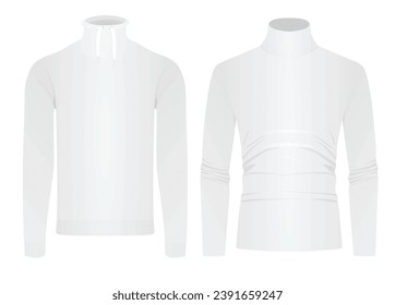 Long  neck t shirt. vector illustration