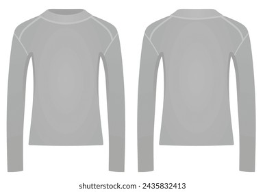 Camiseta de cuello largo. vector