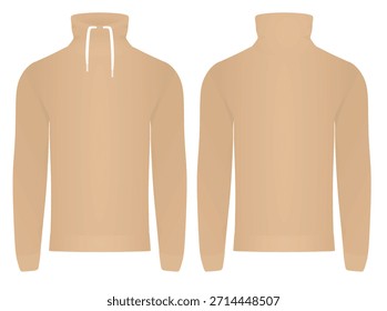 Camisa de pescoço longo. ilustração vetorial