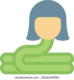 long neck Vector illustration on a transparent background. Premium quality symmbols. Line Color vector icons for concept and graphic design. 
