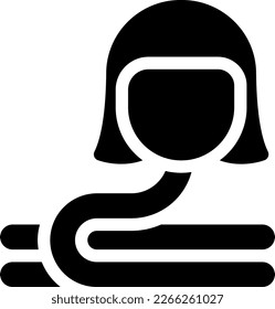 long neck  Vector illustration on a transparent background. Premium quality symmbols. Glyphs vector icons for concept and graphic design.