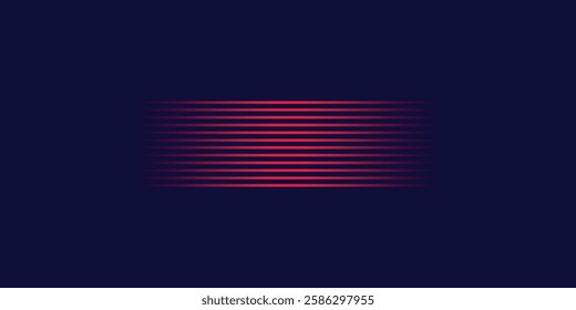 Long neon line sign red. vector ilustration