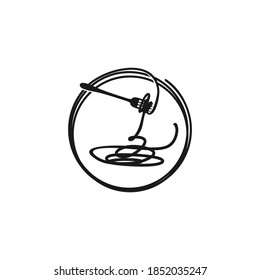 long noodles logo and icon