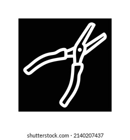 long nose pliers icon, Tools icon vector illustration.