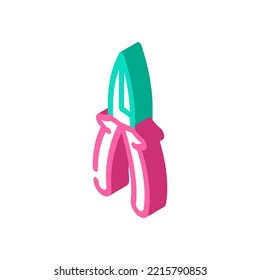long nose pliers isometric icon vector. long nose pliers sign. isolated symbol illustration