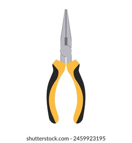 Long Nose Pliers Tool for Home Repairs, Flat Vector Illustration Design