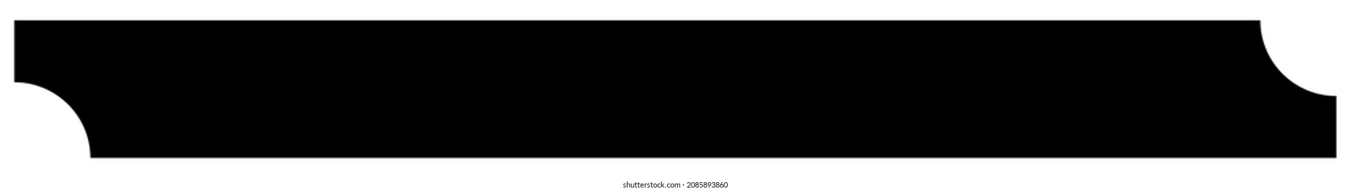 Long, oblong rectangular, rectangle button, banner, plaque shapes, design element