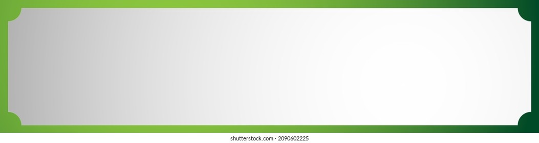 Long, oblong, wide format banner, button plaque and plaquette plate shape