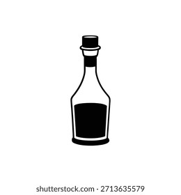Ilustración vectorial larga de la silueta del tarro de aceite