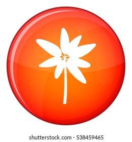 Long palm icon in red circle isolated on white background vector illustration