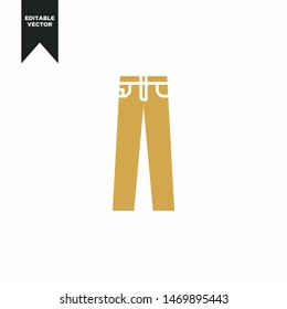 LONG PANT ICON SIMPLE AND FLAT CLIP ART