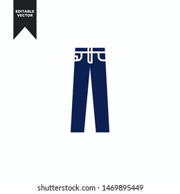 LONG PANT ICON SIMPLE AND FLAT CLIP ART