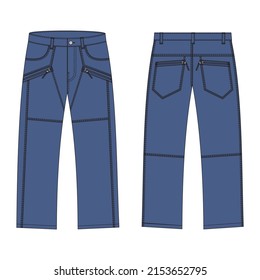 Imagen vectorial de vaqueros de largo alcance