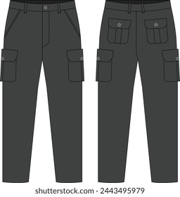 Long pants cargo vector illustration