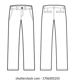 Long Pants Chinos Vector Illustration Flat Stock Vector (Royalty Free ...