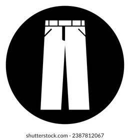 Signo De Símbolo De Pantalones Largos,Ilustración De Vectores, Aislado En Etiqueta De Fondo Blanco. EPS10 