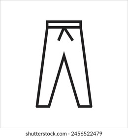 long pants vector icon line template