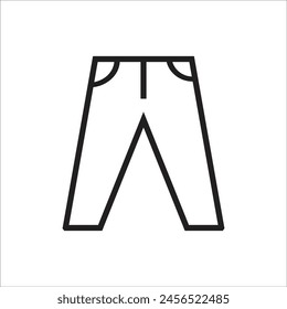 long pants vector icon line template