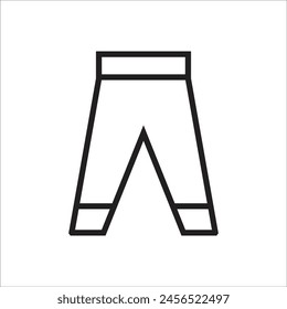 pantalones largos icono de Vector línea Plantilla