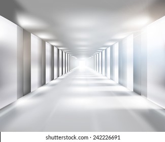 Long passage. Vector illustration.