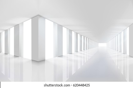 Long passage. Vector illustration.
