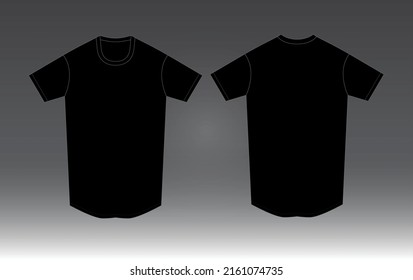 long pattern men's t-shirt model drawing