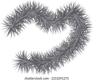 Long pile fur gray fashion
