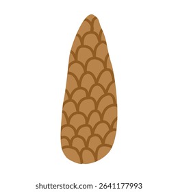 long pine cone seeds vector art, autumn forest elements, minimalist fall botanical illustration