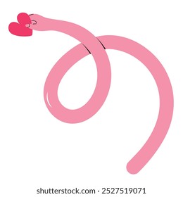 Long pink hand giving heart, symbol of love, kindness and support. Breast cancer awareness. Hand drawn vector illustration, isolated on white