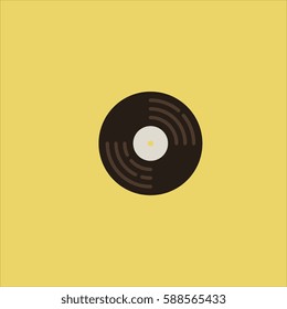 long play icon flat design