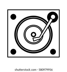 long play player retro music icon
