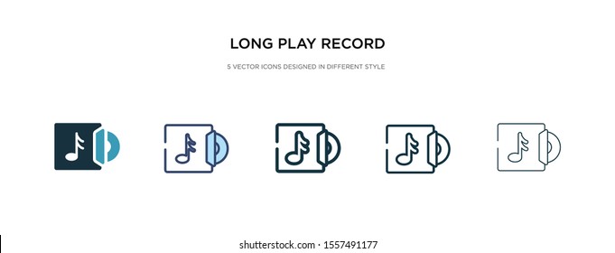 long play record cover icon in different style vector illustration. two colored and black long play record cover vector icons designed in filled, outline, line and stroke style can be used for web,