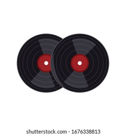 long play vinyl musical instrument vector illustration isolated icon