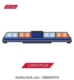 Long Police Lights vector icon