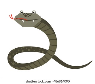 Long pretty snake with teeth and red thorn