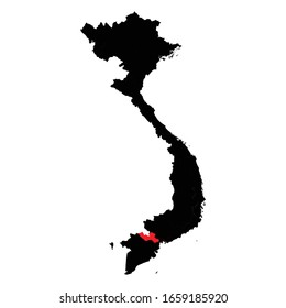 Long An province highlighted on Vietnam map Vector EPS 10
