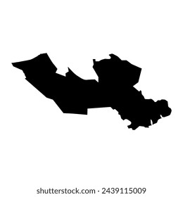 Mapa de la provincia de Long An, división administrativa de Vietnam. Ilustración vectorial.