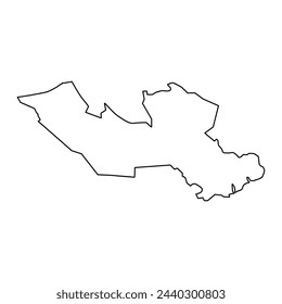 Lange Karte der Provinz, administrative Abteilung von Vietnam. Vektorgrafik.