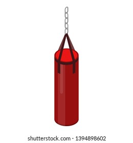 Long punch bag icon. Isometric of long punch bag vector icon for web design isolated on white background