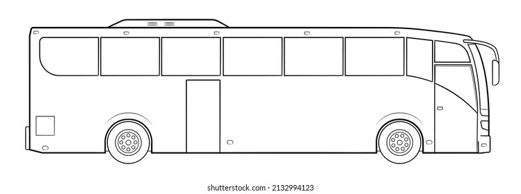 Long range coach vector stock illustration