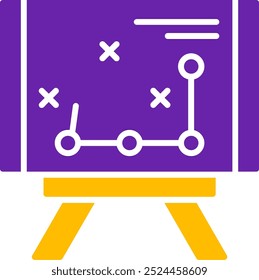 Long Range Planning Glyph Two Color Vector Icon Design