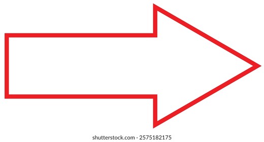 long red arrow icon vector. Thick long and Red arrow icon,  long straight, right and left side arrow signs, indicated the direction symbol. long and straight arrow icon vector. Design eps 10