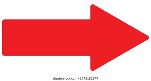 long red arrow icon vector. Thick long and Red arrow icon,  long straight, right and left side arrow signs, indicated the direction symbol. long and straight arrow icon vector. Design eps 10