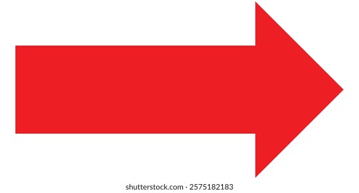 long red arrow icon vector. Thick long and Red arrow icon,  long straight, right and left side arrow signs, indicated the direction symbol. long and straight arrow icon vector. Design eps 10