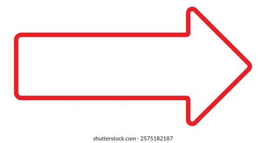 long red arrow icon vector. Thick long and Red arrow icon,  long straight, right and left side arrow signs, indicated the direction symbol. long and straight arrow icon vector. Design eps 10