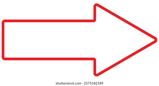 long red arrow icon vector. Thick long and Red arrow icon,  long straight, right and left side arrow signs, indicated the direction symbol. long and straight arrow icon vector. Design eps 10