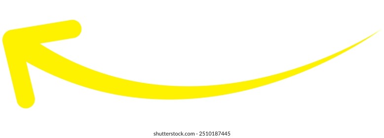 Long Red Curved arrow icon vector. Red long arrow vector. flat style Arrow symbol. RED of an arrow on a white background. vector illustration.